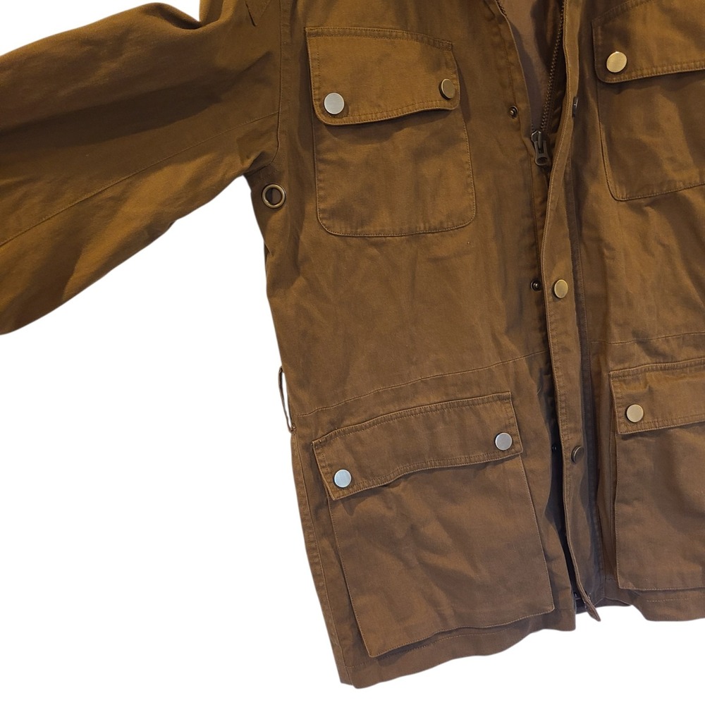 J. Peterman Brown Field Military Utility Barn‎ Chore Jacket Men's Medium Zip - Picture 4 of 11